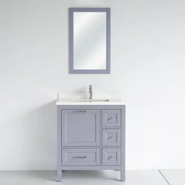 30 Inch Gray Selena Freestanding Bathroom Vanity