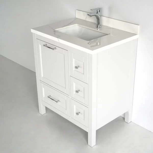 30 Inch White Selena Freestanding Bathroom Vanity - Image 2