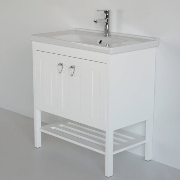 32 Inch White Polo Freestanding Single Sink Bathroom Vanity - Image 3