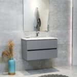 32 Inch Matte Dust Gray Veneto Floating Bathroom Vanity