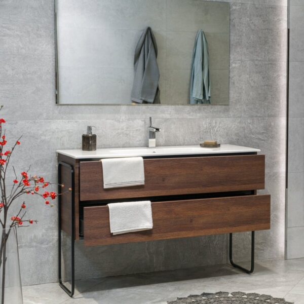 48 Inch Dark Oak Veneto Floating Bathroom Vanity - Image 3