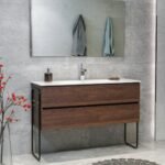 48 Inch Dark Oak Veneto Floating Bathroom Vanity