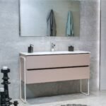 48 Inch High Gloss Capuccino Veneto Floating Bathroom Vanity