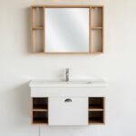 40 Inch Light Oak Lotus Single Sink Bathroom Vanity
