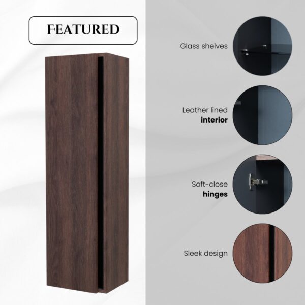 48 Inch Dark Oak Veneto Floating Bathroom Vanity - Image 14